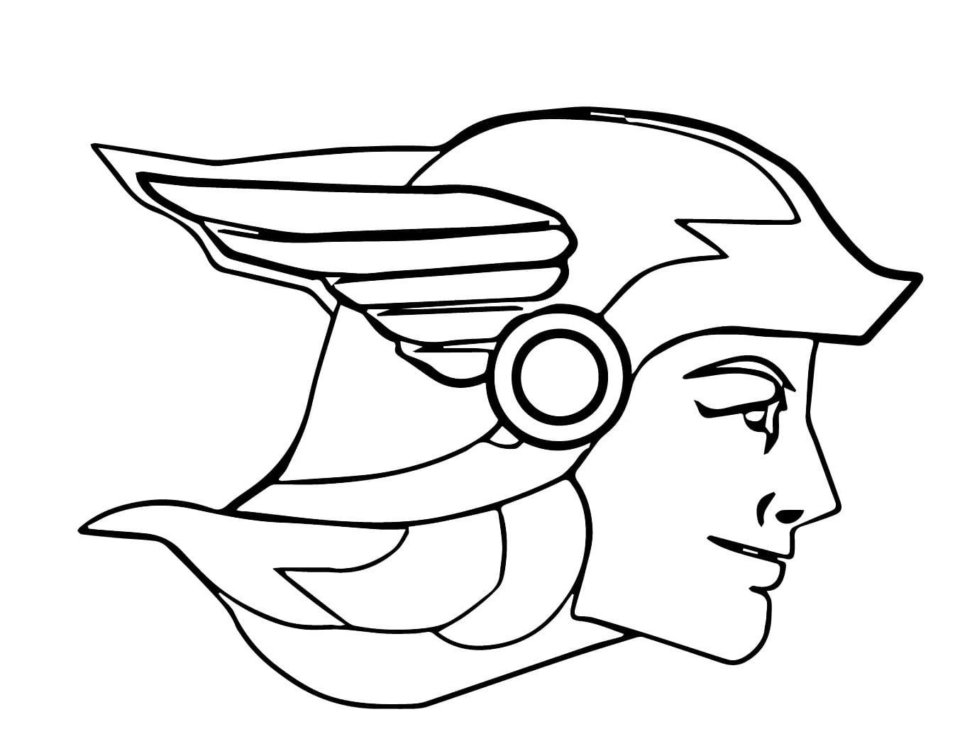 Hermes Portrait Coloring Page