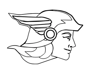 Hermes Portrait Coloring Page