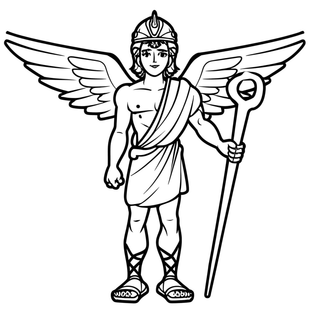 Printable Hermes Coloring Page Coloring Page