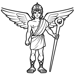 Printable Hermes Coloring Page Coloring Page