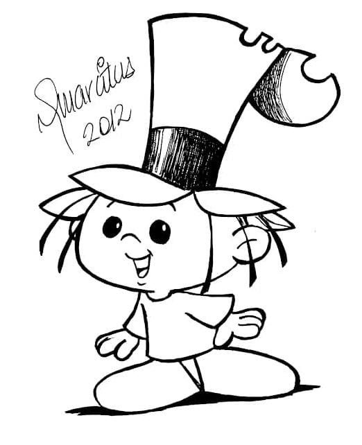 Adorable Hijitus Coloring Page