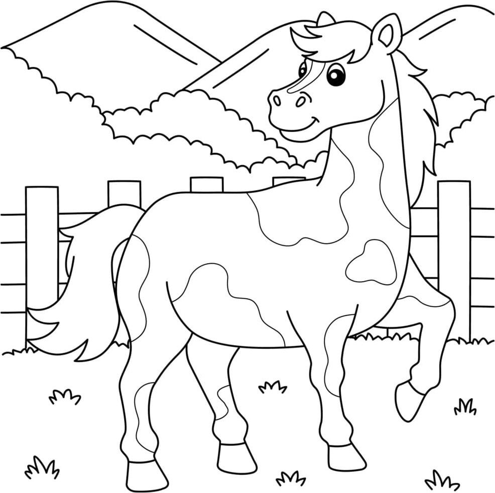 Adorable Pony Coloring Page