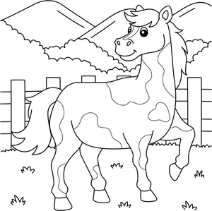 Adorable Pony Coloring Page