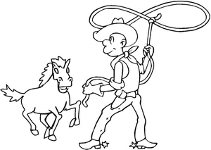Cowboy and Horse