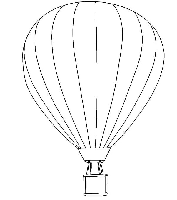 Balloon of Hot Air Heating Coloring Page