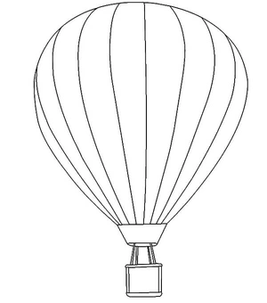 Balloon of Hot Air Heating Coloring Page