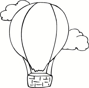 Hot Air Balloon Drawing 101 Coloring Page