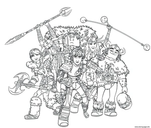 Dragon Training Coloring Page Coloring Page