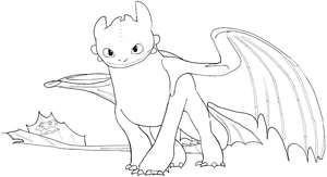Dragon Training Game Coloring Page