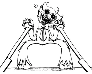 Coloring Page of Huggy Wuggy Coloring Page