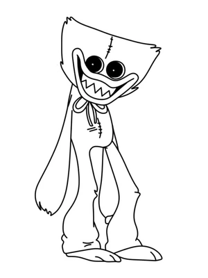 Cuddly Huggy Wuggy Coloring Page