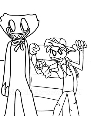Huggy Wuggy and Friday Night Funkin Friends