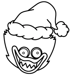 Huggy Wuggy Christmas Coloring Page