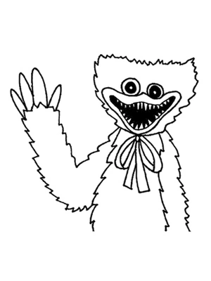 Print "Huggy Wuggy" Coloring Page
