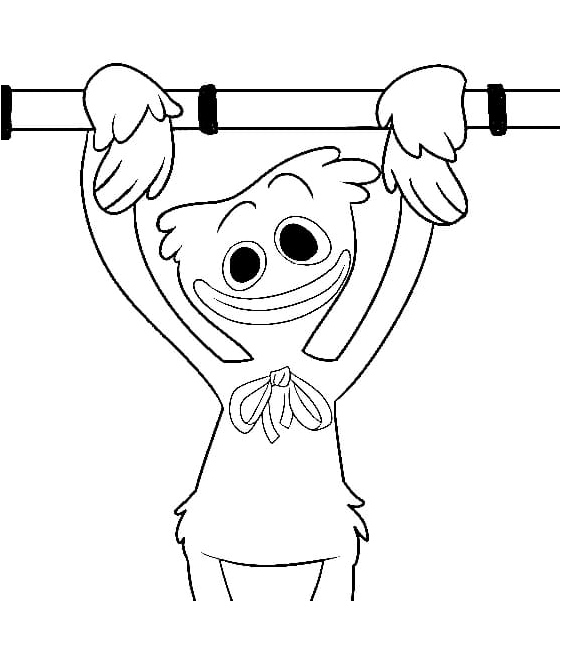 Printable Cute Huggy Wuggy Coloring Page Coloring Page