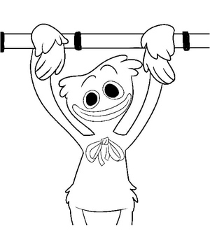 Printable Cute Huggy Wuggy Coloring Page