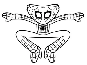 Spider Man Huggy Wuggy Spider-Man Cuddly Web-Slinger Coloring Page