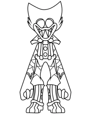 Wuggy Huggy Minus Coloring Page
