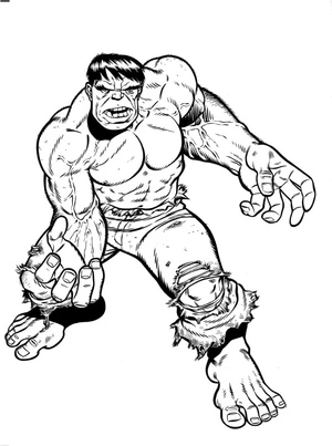 Free Hulk Coloring Page
