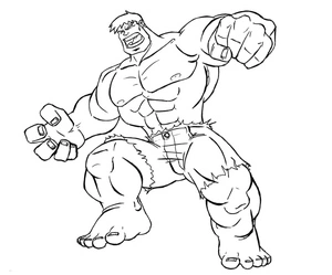 Hulk at Age 10 Coloring Page