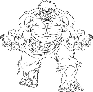 Printable Angry Hulk Coloring Page