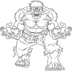 Printable Angry Hulk Coloring Page Coloring Page