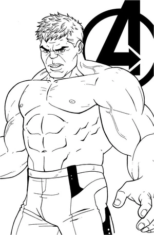 The Incredible Hulk in the Avengers, without referring to him as Avengers' Hulk Coloring Page
