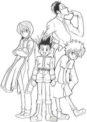 Characters from Hunter x Hunter Coloring Page