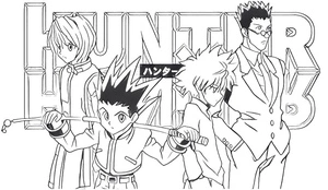 Characters from the anime Hunter x Hunter Coloring Page