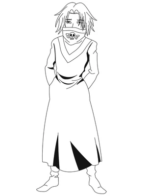 Feitan from "Hunter x Hunter" can be rewritten as Feitan from the series "Hunter x Hunter". Coloring Page