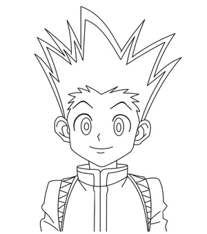 Gon Freecss from Hunter x Hunter Coloring Page