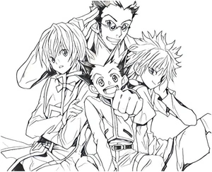 Hunter x Hunter Characters Coloring Page