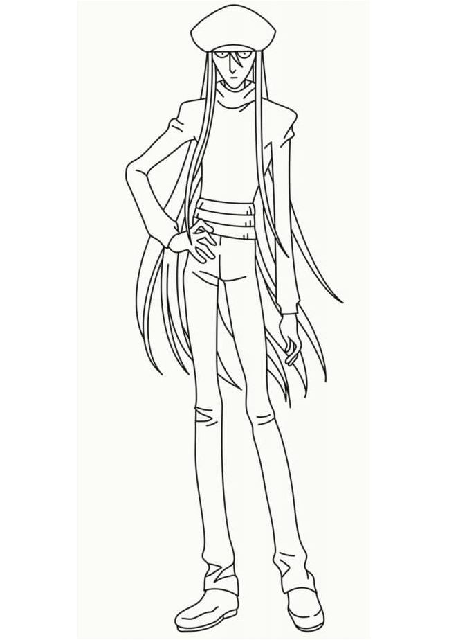 Kite from the anime Hunter x Hunter Coloring Page