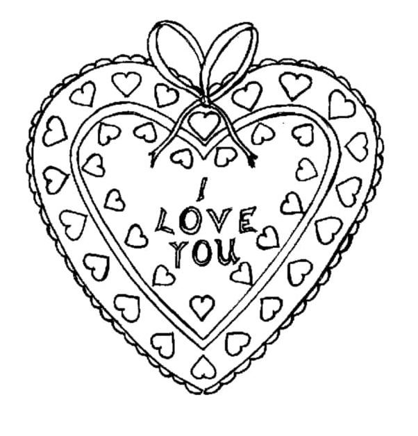Heart of Affection Coloring Page