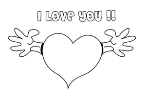 Heartfelt Love Coloring Page