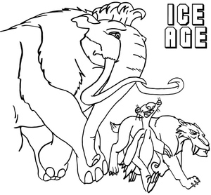 Characters from Ice Age Taking a Stroll