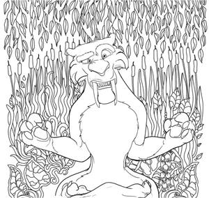 Ice Age Diego Coloring Page