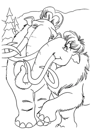 Manny and Peaches Coloring Page