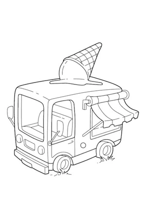 Ice Cream Truck Coloring Page - Sheet 11 Coloring Page