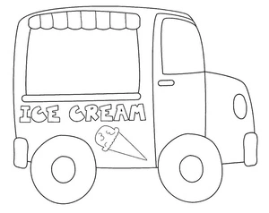 Ice Cream Truck Coloring Page - Sheet 12 Coloring Page