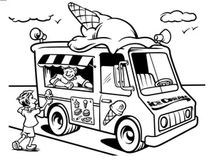 Ice Cream Truck Coloring Page - Sheet 14 Coloring Page