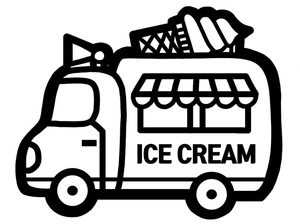 Ice Cream Truck Coloring Page - Sheet 15 Coloring Page