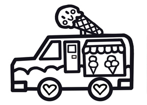 Ice Cream Truck Coloring Page - Sheet 19