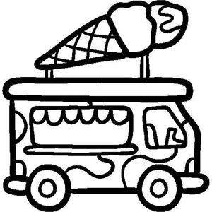 Ice Cream Truck Coloring Page - Sheet 8 Coloring Page