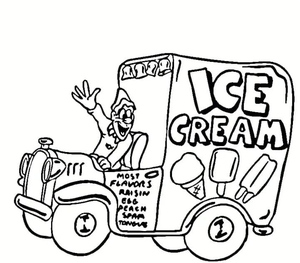 Ice Cream Truck Coloring Page: Sheet 9