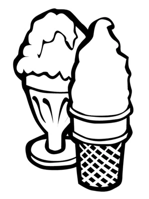Ice Cream Delight Coloring Page