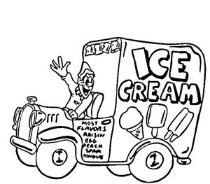 Ice Cream Van Coloring Page