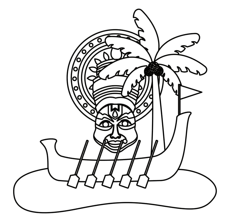 Coloring Page: Onam Festival Coloring Page