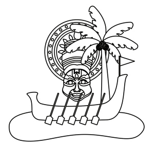 Coloring Page: Onam Festival