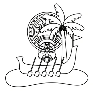 Coloring Page: Onam Festival Coloring Page